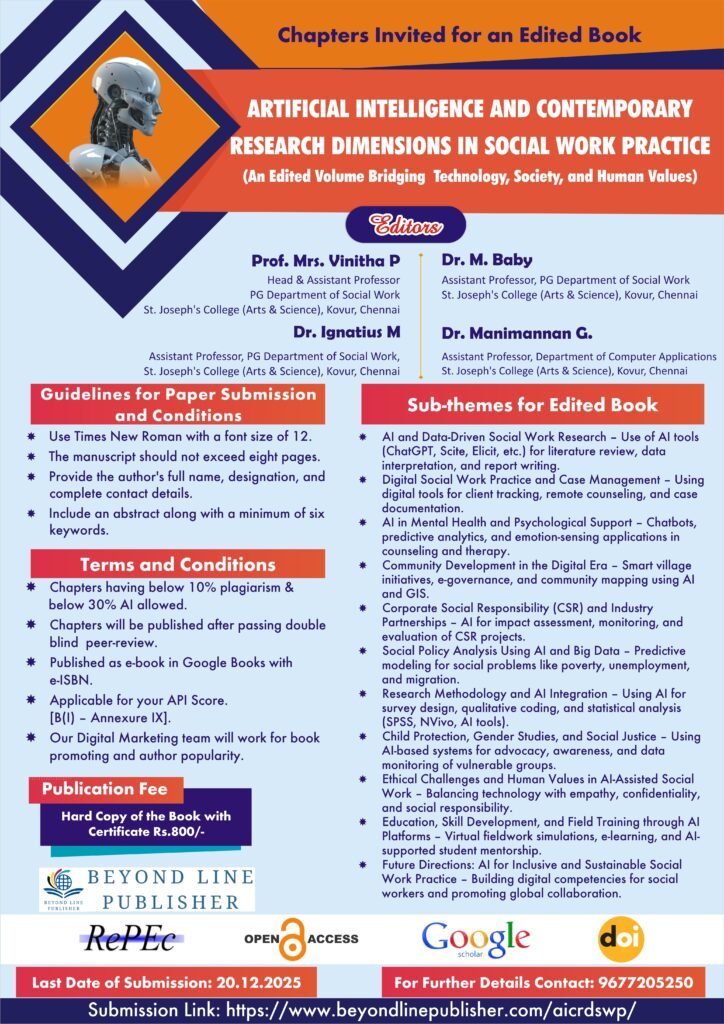 Artificial Intelligence and Contemporary Research Dimensions in Social Work Practice